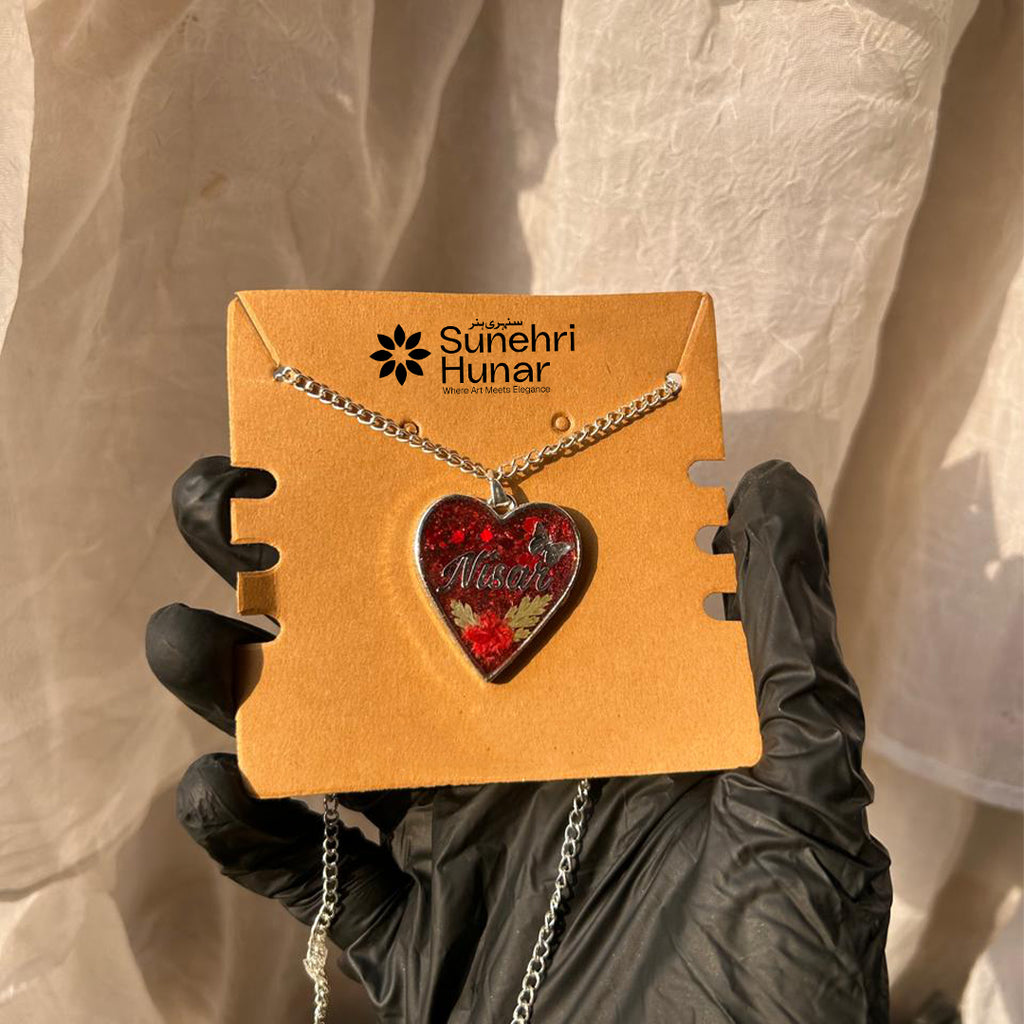 Custom Resin Heart Pendant