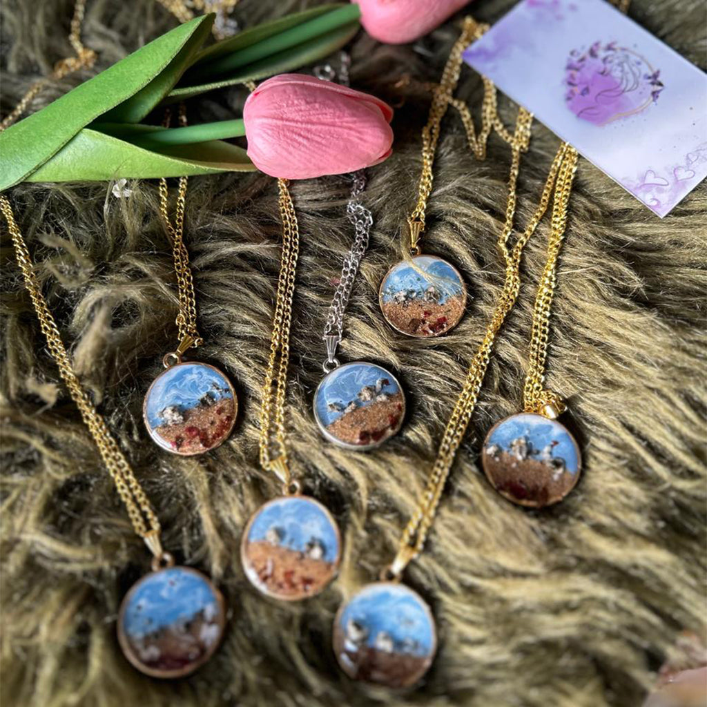 Resin Beach Scene pendant