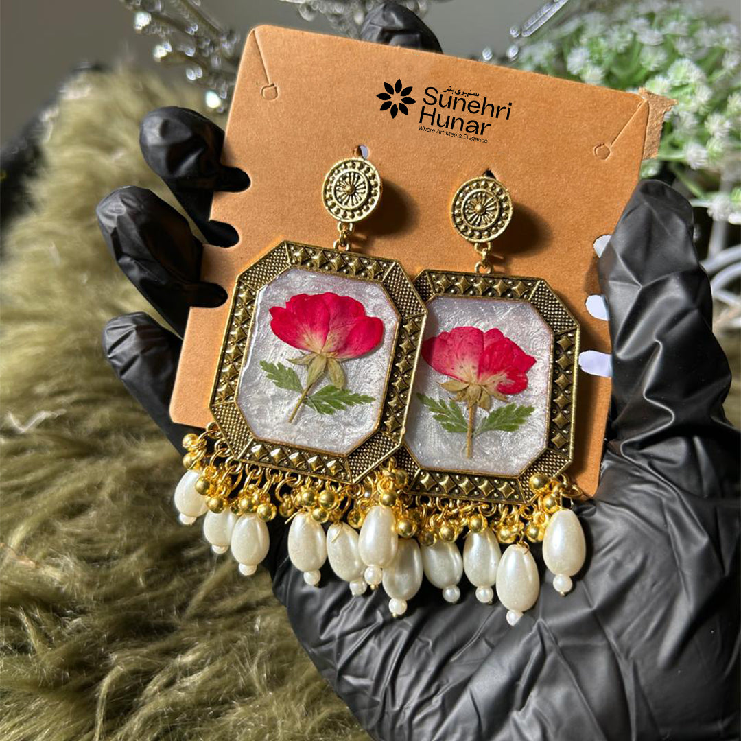 Resin Flower Earrings