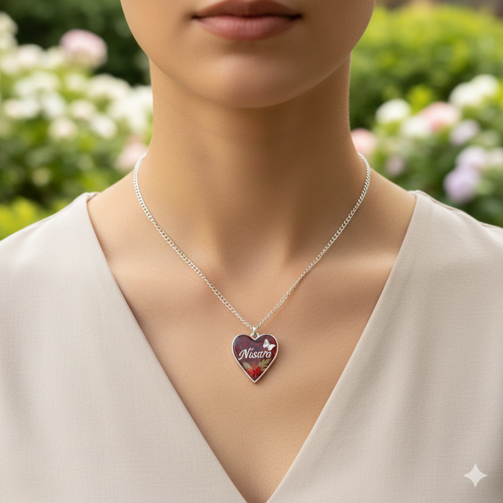 Custom Resin Heart Pendant