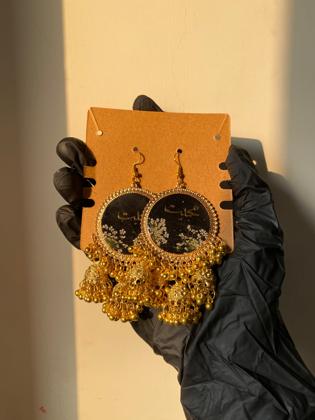 Calligraphy Resin Jhumkas