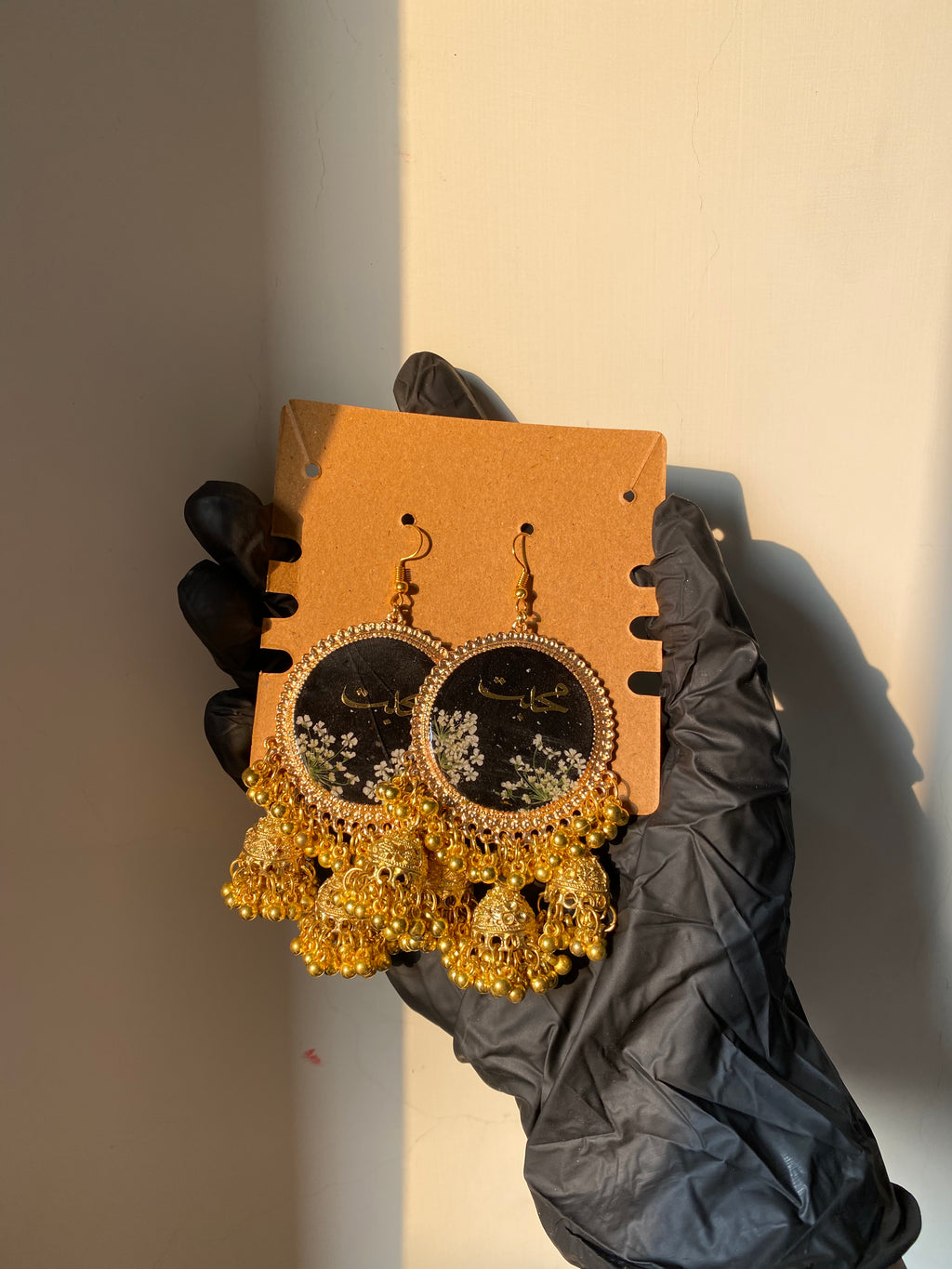 Calligraphy Resin Jhumkas