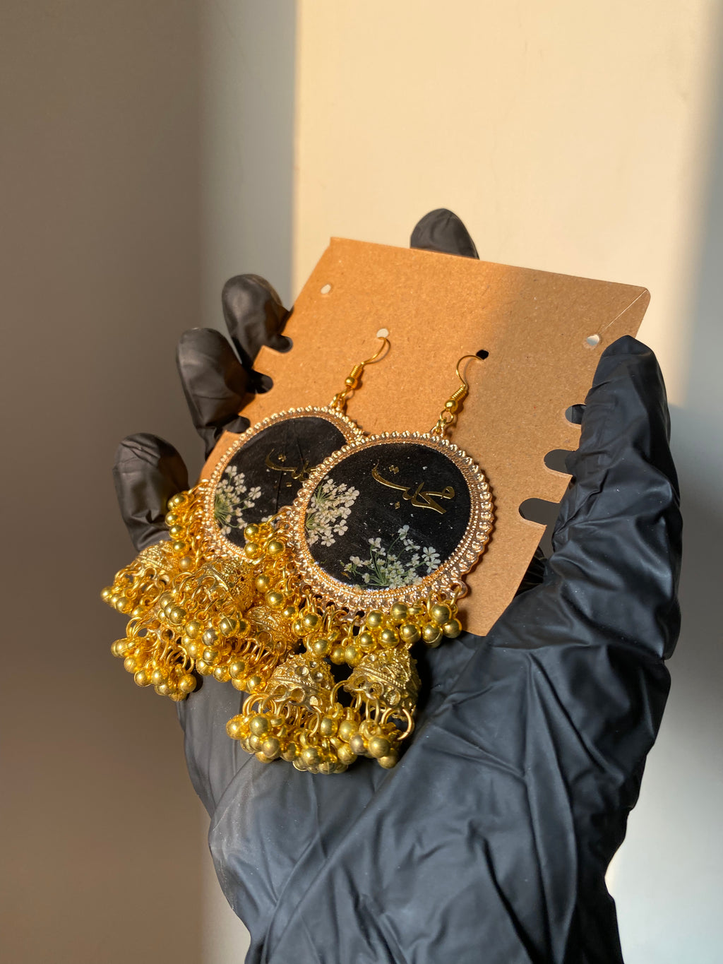 Calligraphy Resin Jhumkas