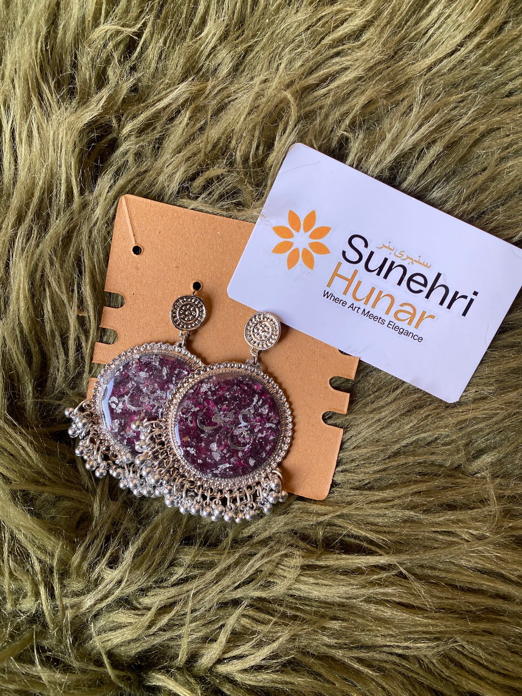 Maroon Resin Jhumkas