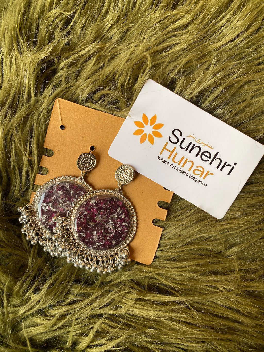 Maroon Resin Jhumkas